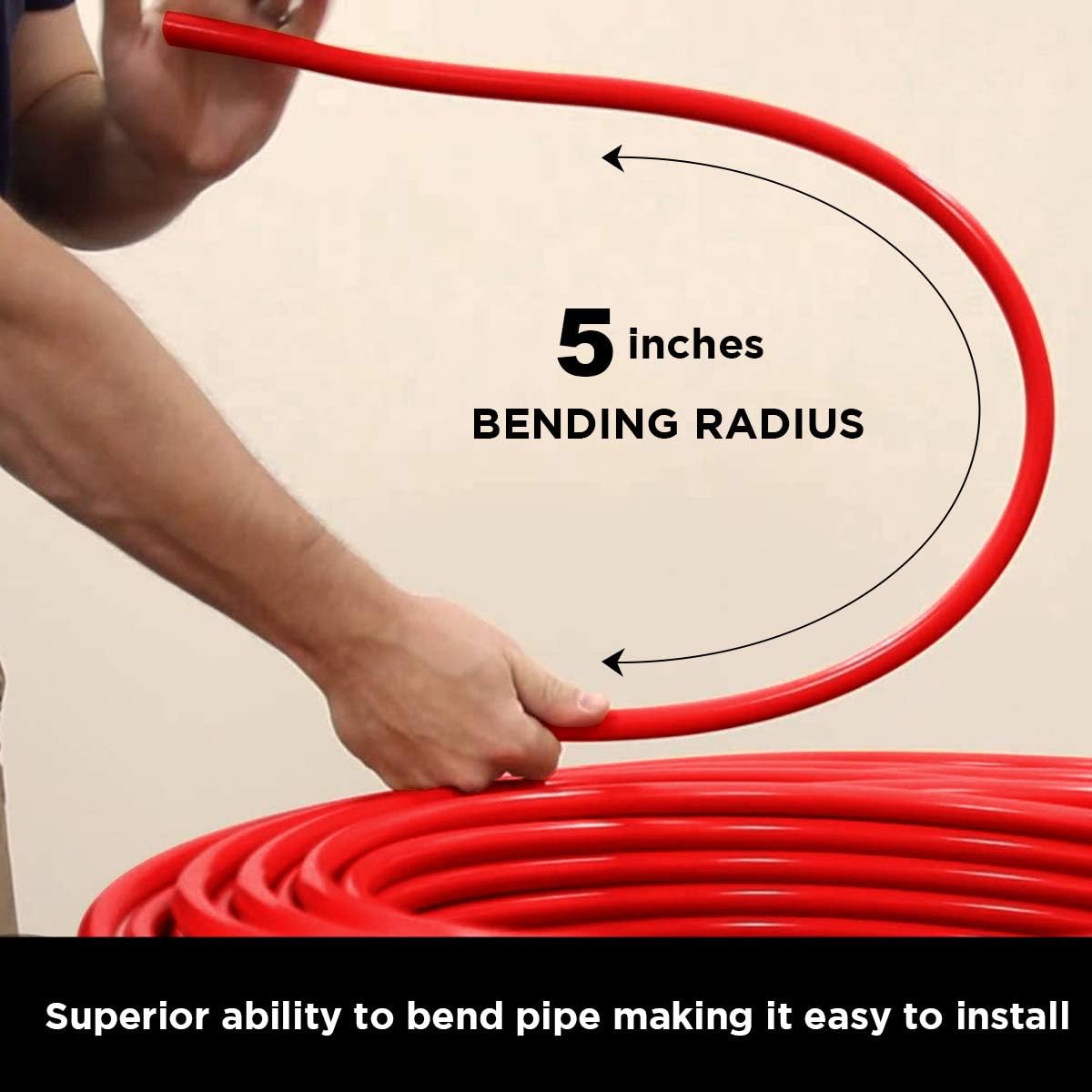 1 x 100' PEX-A Potable Water - 100' Coil - Red - Fittings N' Valves