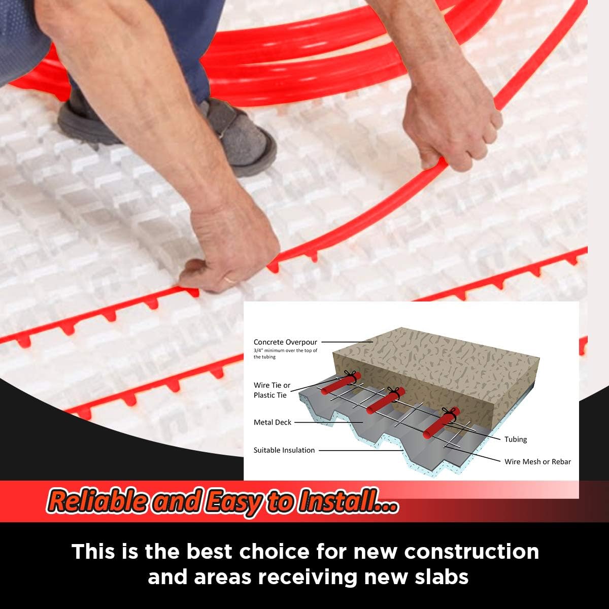 3/4" x 500' PEX-A Potable Water - 500' Coil - Red - Fittings N' Valves