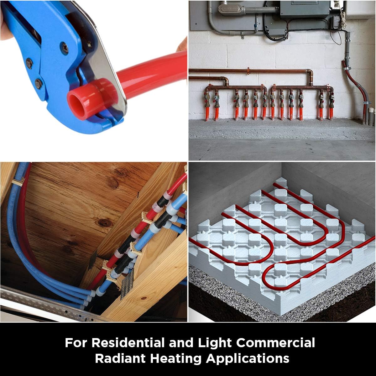 1 x 300' PEX-A Potable Water - 300' Coil - Red - Fittings N' Valves