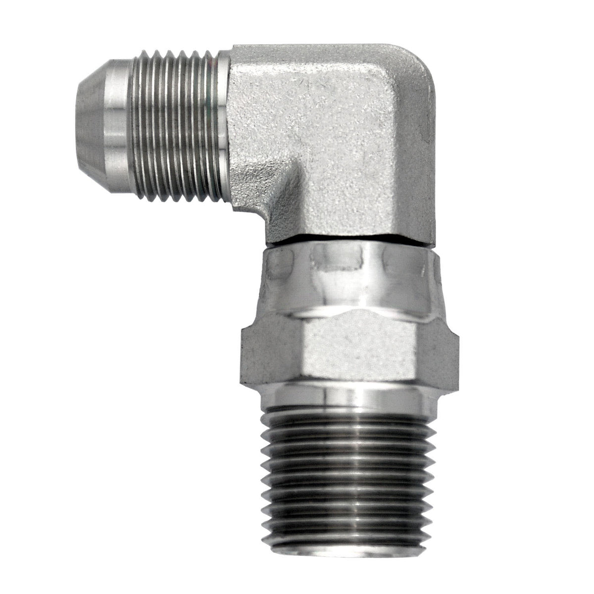 Swivel Elbow, 1/2-in Male JIC x 1/2-in Male NPTF Swivel, Steel