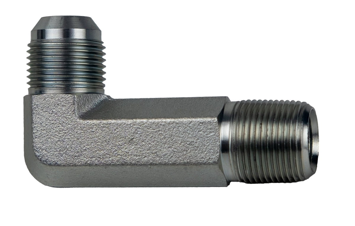 90-deg Extra Long Elbow, 3/4-in Male JIC x 3/4-in Male NPTF, Steel