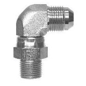 Swivel Elbow, 1/4-in Male JIC x 1/4-in Male NPTF Swivel, Steel