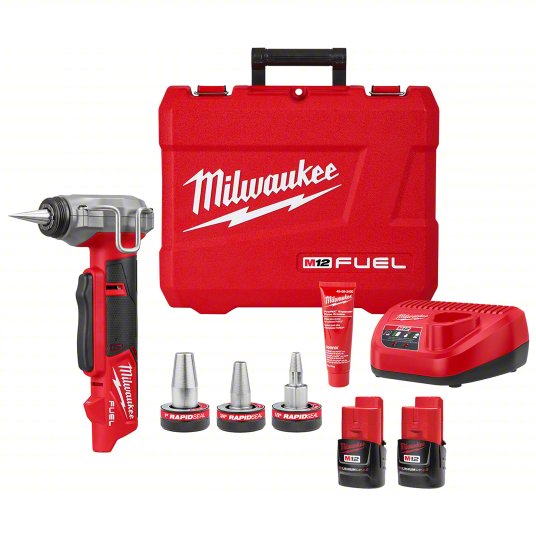 M12 ProPEX Expansion Tool Kit w/ 1/2", 3/4", and 1" Heads, (2) M12 Batteries, Charger