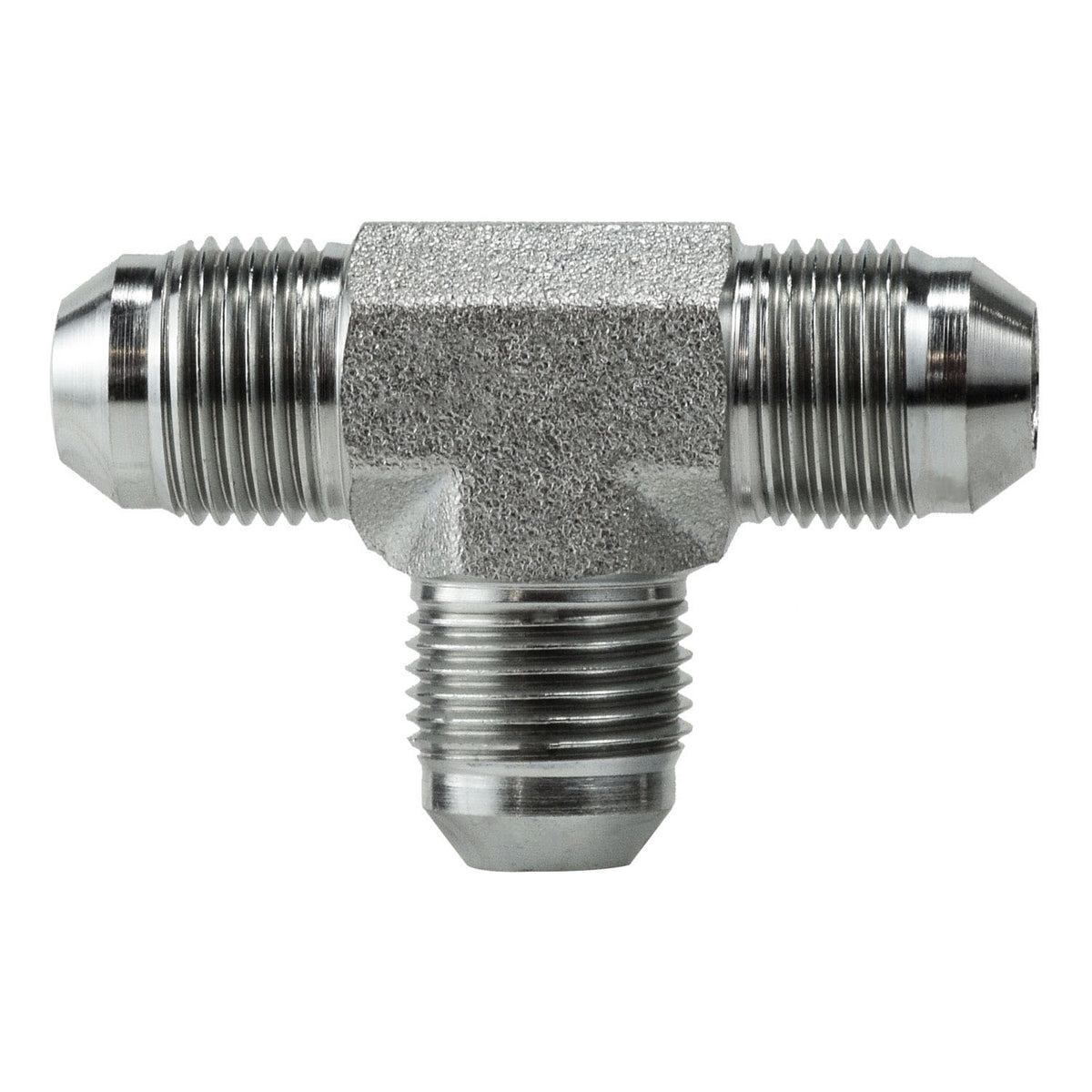 Union Tee, 1/8-in Male JIC x 1/8-in Male JIC x 1/8-in Male JIC, Steel