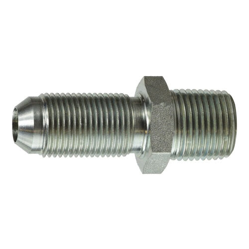 Bulkhead Adapter, 3/8-in Male JIC x 3/8-in Male NPTF, Steel