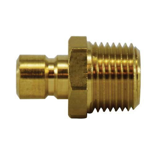 Mold Coolant QD Male Pipe Plug, 1/4-in Body x 1/8-in Male NPT, Brass