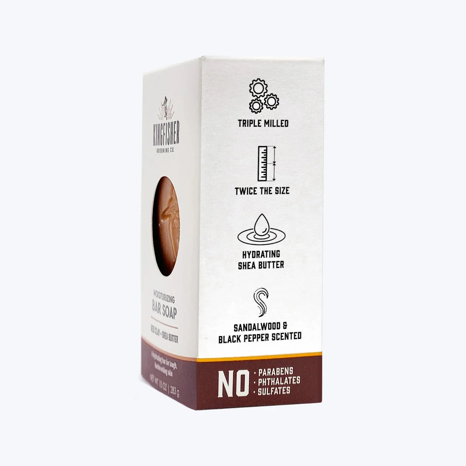 (3 pack) Kingfisher Co. Men's Moisturizing Bar Soap, Bourbon and Maple, 10 oz - Fittings N' Valves