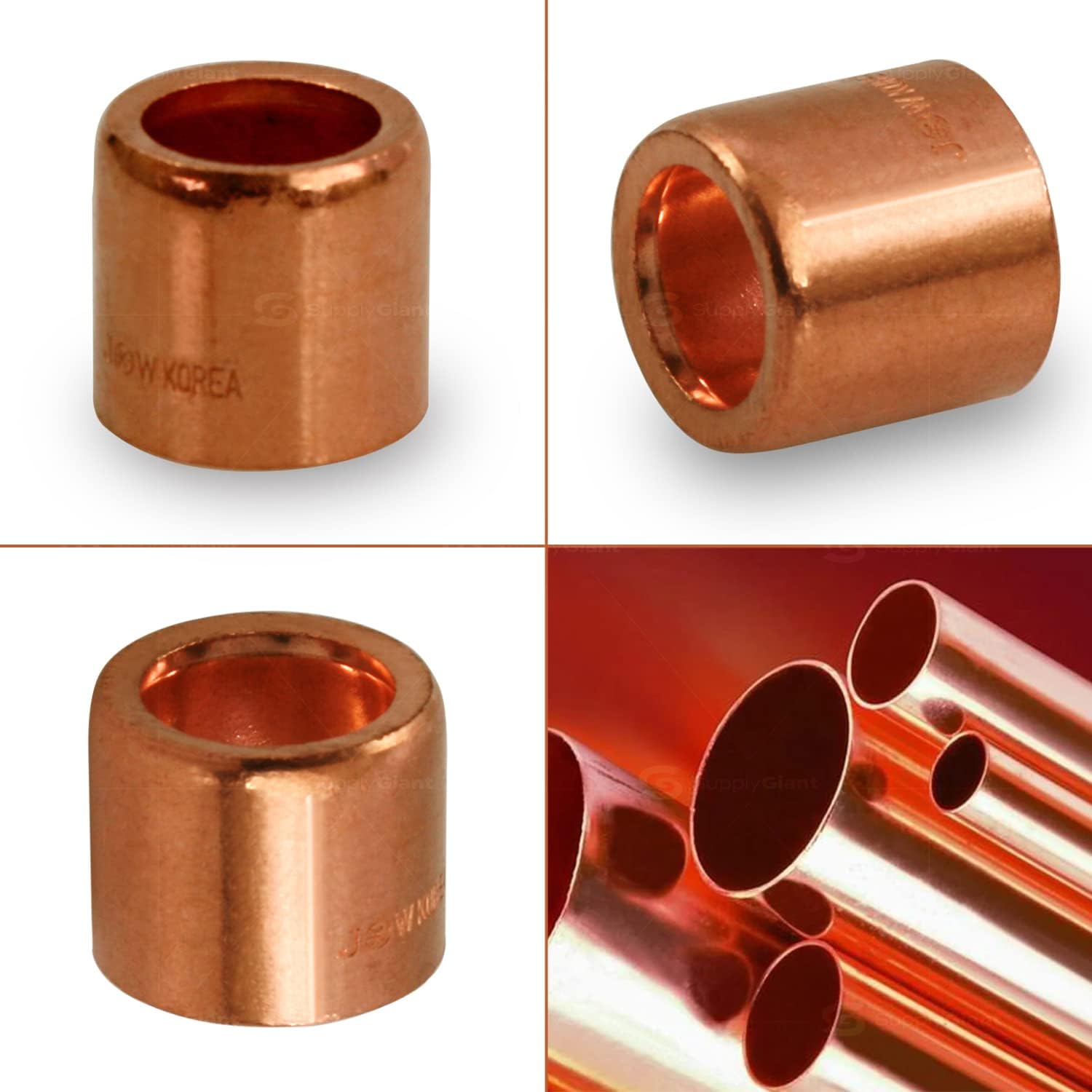 3/8 to 1/4" Flushing Bushing with FTG to Sweat Connection Ends - Fittings N' Valves
