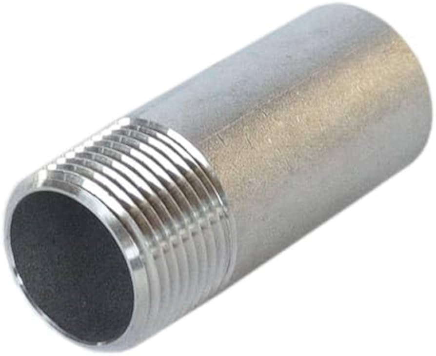 1-1/2" MNPT x 2" TOE Stainless Steel Pipe Nipple Sch 40 - Fittings N' Valves