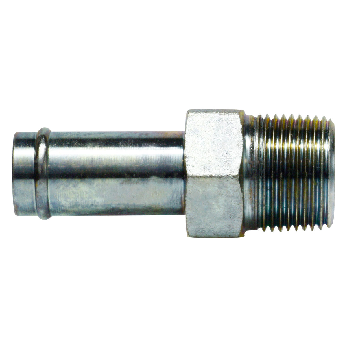 Beaded Insert Adapter, 1/2-in Hose Barb x 3/8-in Male NPTF, Steel