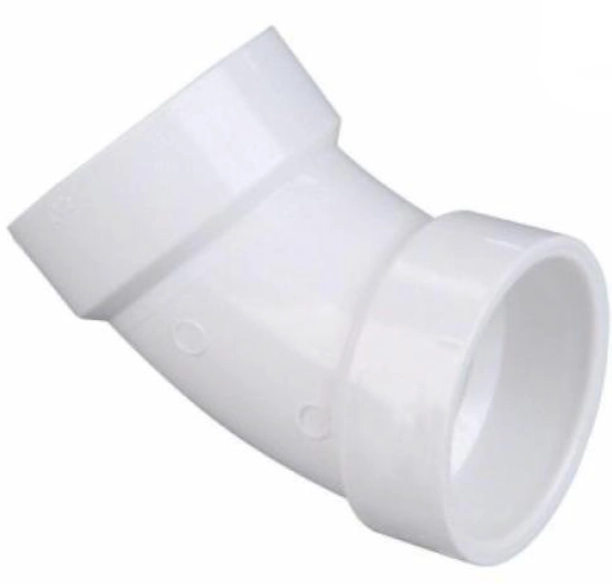 6" PVC Schedule 40 45° Elbow Hub x Hub