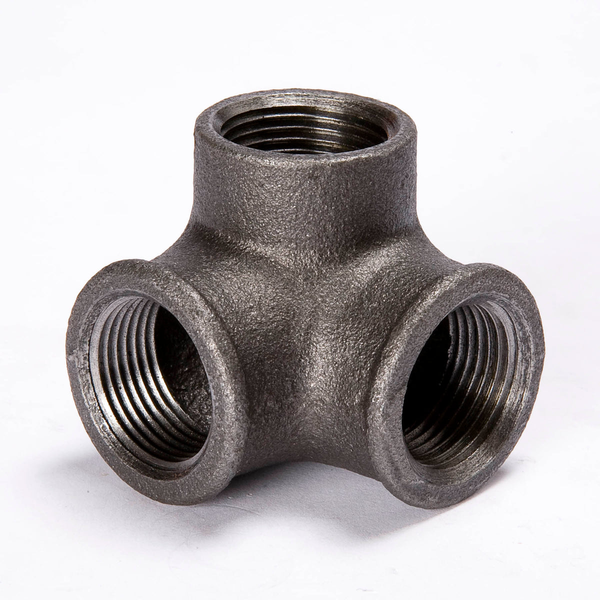 3/4-in FIP x MIP x FIP Black Iron Service Tee - Bulk - Fittings N' Valves