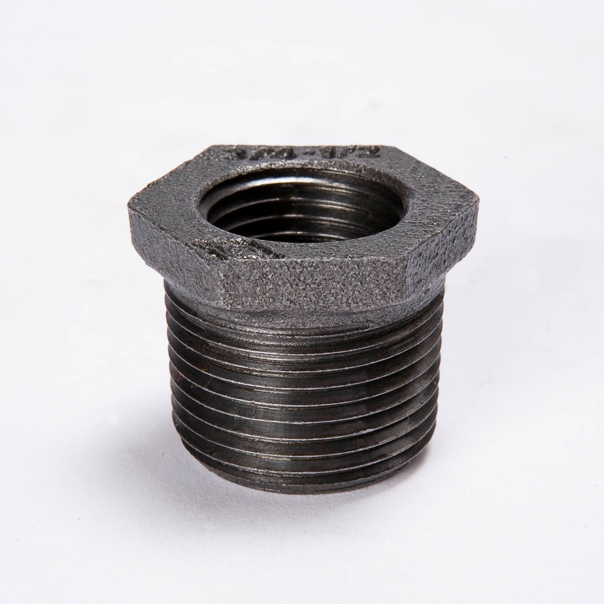 3-in MIP x 1-in FIP Black Iron Hex Bushing - Barcoded - Fittings N' Valves