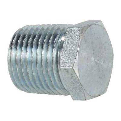 Hex Head Plug, 3/4 in MPT, Steel