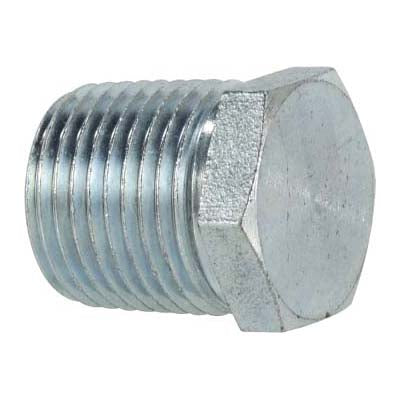Hex Head Plug, 1/2 in MPT, Steel