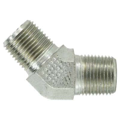 45 deg Elbow, 1/2 in MPT x 1/2 in MPT, Steel