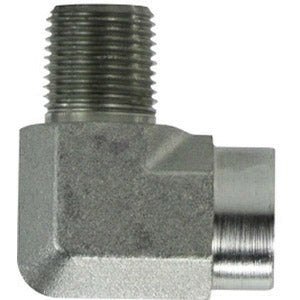 90 deg Street Elbow, 3/4 in Male Pipe x 1 in Female Pipe, Steel