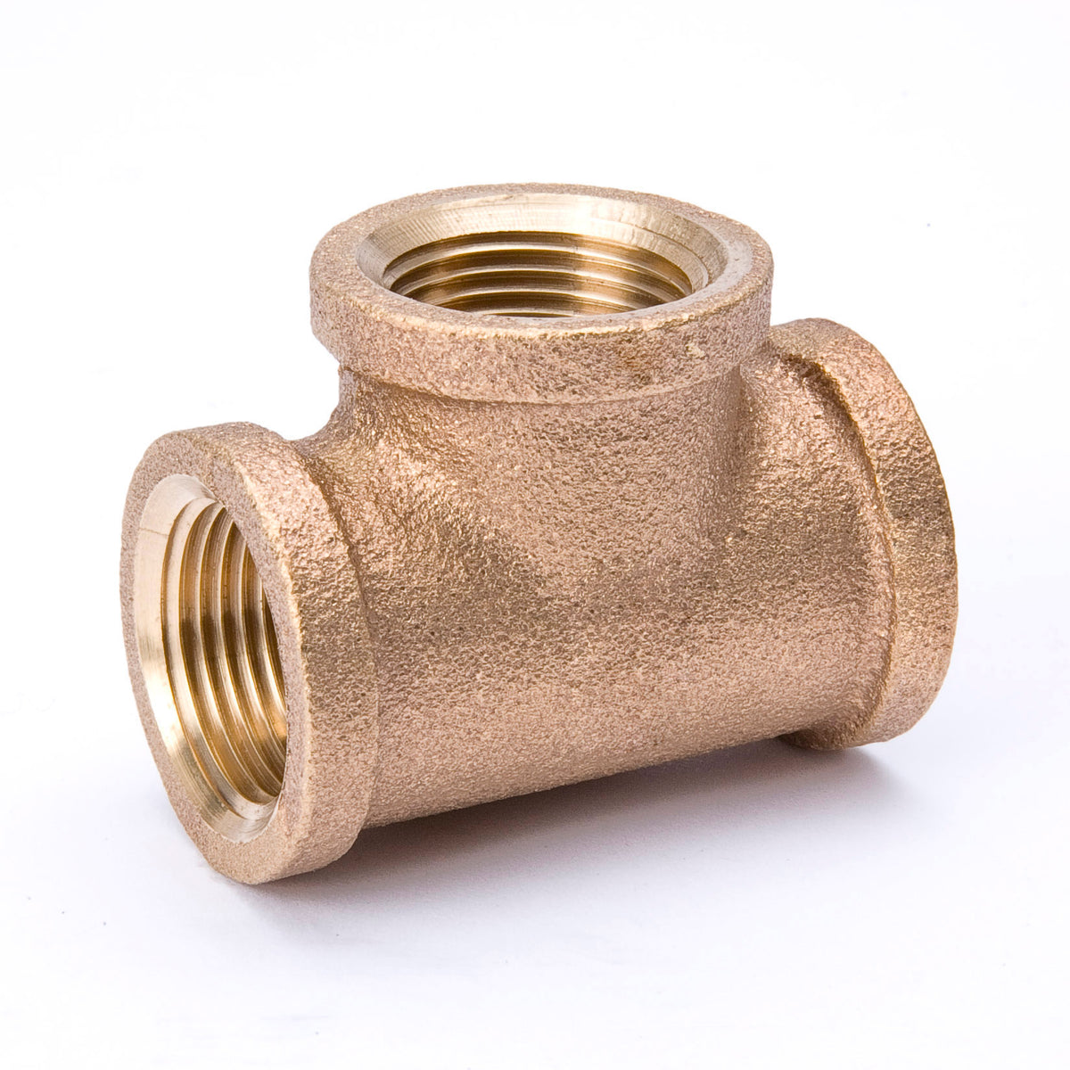 1-in FIP Red Brass Tee - Fittings N' Valves
