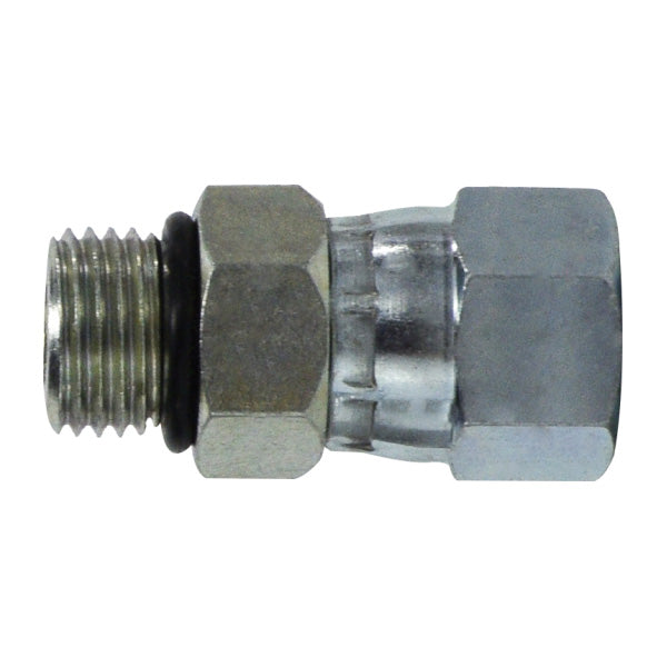 Swivel Adapter, 1/2-in Male O-Ring Boss x 1/2-in Female JIC Swivel, Steel