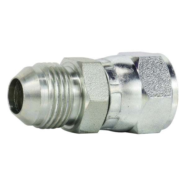 Swivel Nut Connector, 3/8 x 1/4 in Male JIC|Female JIC, Steel