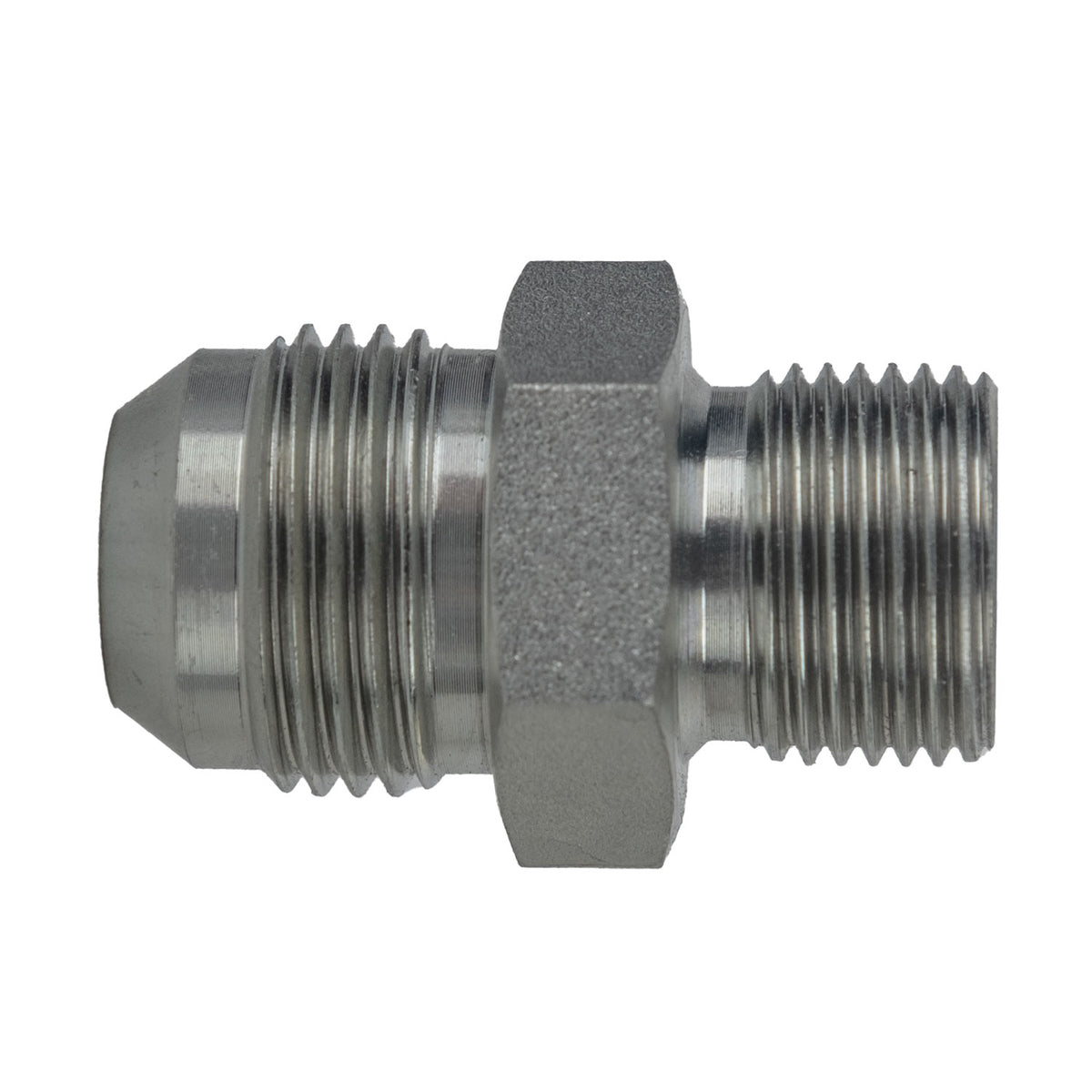 Adapter, 1/4-in MJIC x 1/2-in Male BSPP, Steel