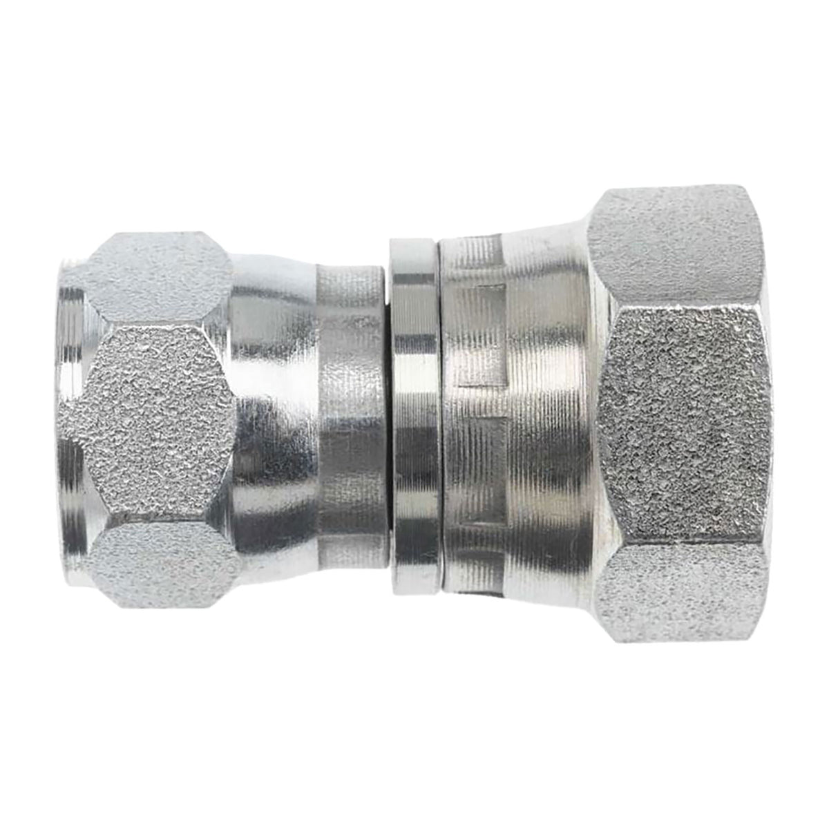 Swivel Adapter, 1-in Female JIC Swivel x 3/4-in Female BSPP Swivel, Steel