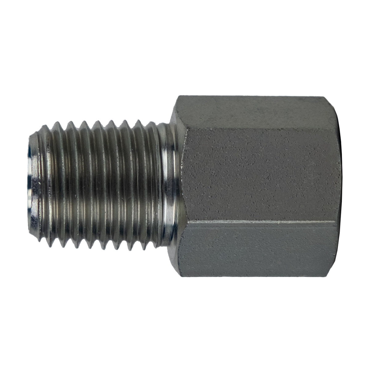 Adapter, 1/8-in Male NPT x 1/4-in Female BSPP, Steel