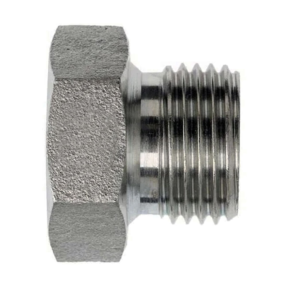 BSPP Hex Head Plug with 60deg Seat, 1/8-in Male BSPP, Steel
