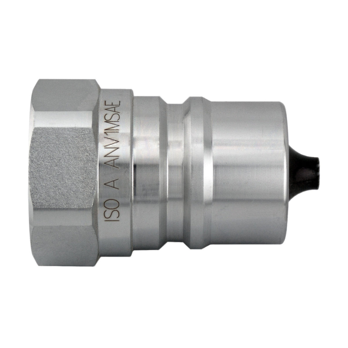ISO-A Interchange Quick Disconnect SAE O-Ring Plug, 3/8-in Body x 3/8-in Female O-Ring Boss, Steel