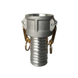 3" Female Camlock x Hose - Aluminum Type C Cam and Groove Coupler, 3-in Female Coupler x 3-in Hose Shank (Copy) - Fittings N' Valves
