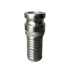 2" Male Camlock x Hose - Aluminum Type E Cam and Groove Adapter, 2-in Male Adapter x 2-in Hose Shank - Fittings N' Valves