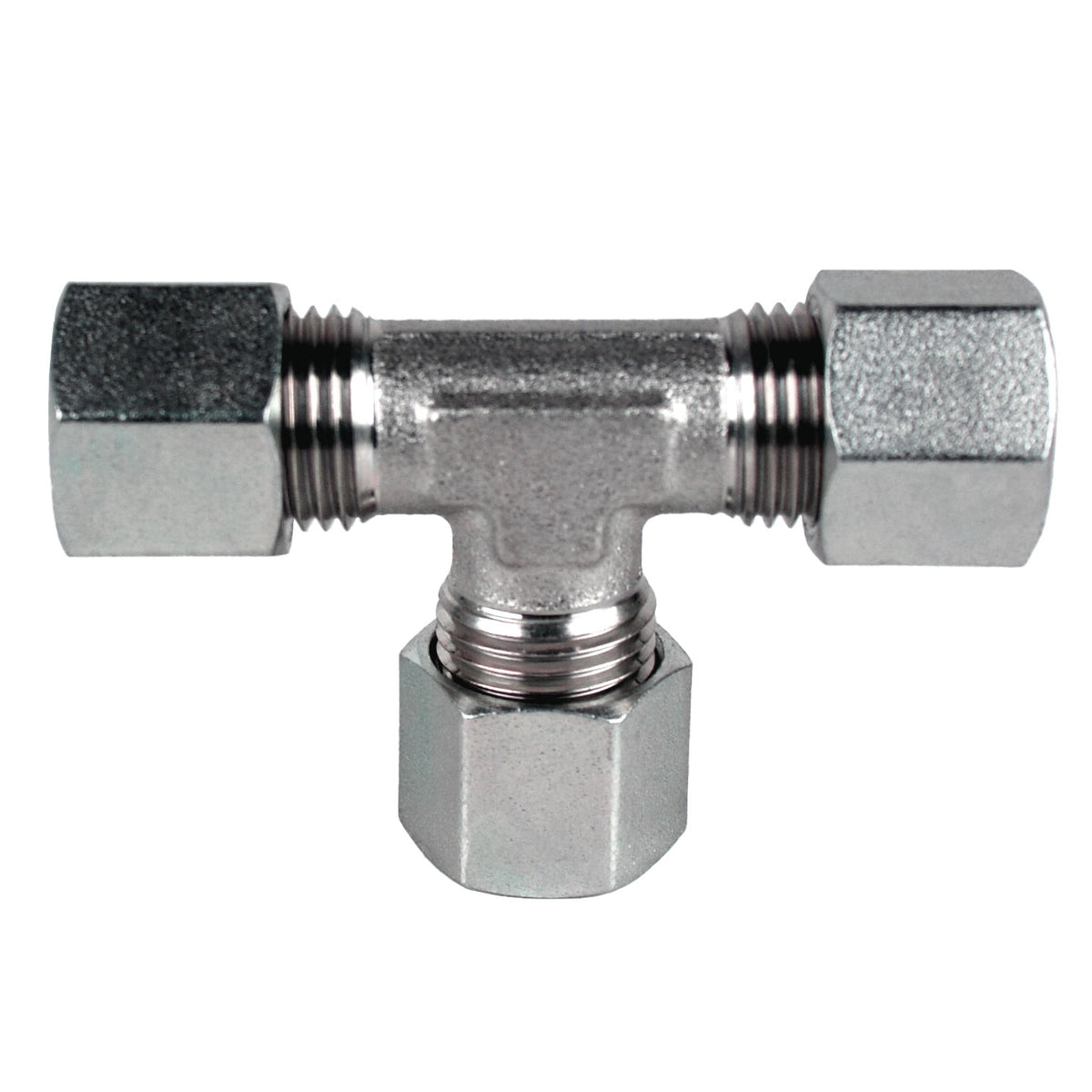 Union Tee, L10 Metric Bite Type x L06 Metric Bite Type x L10 Metric Bite Type, Steel