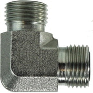 90 deg Union Elbow, 1-3/16 in Male ORFS x 1-3/16 in Male ORFS, Steel