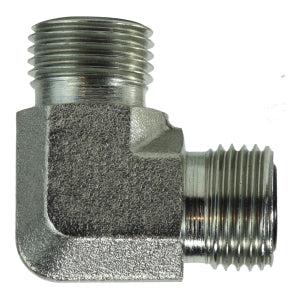 90 deg Elbow, 1/4 in Male ORFS x 1/4 in Male ORFS, Steel