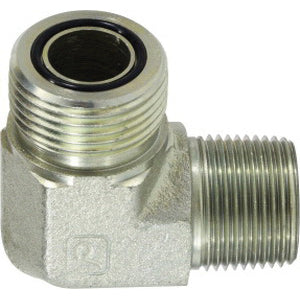 90 deg Elbow, 2 in Male ORFS x 1-1/2 in MIP, Steel