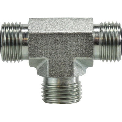 Union Tee, 1-7/16 in Male ORFS x 1-7/16 in Male ORFS x 1-7/16 in Male ORFS, Steel