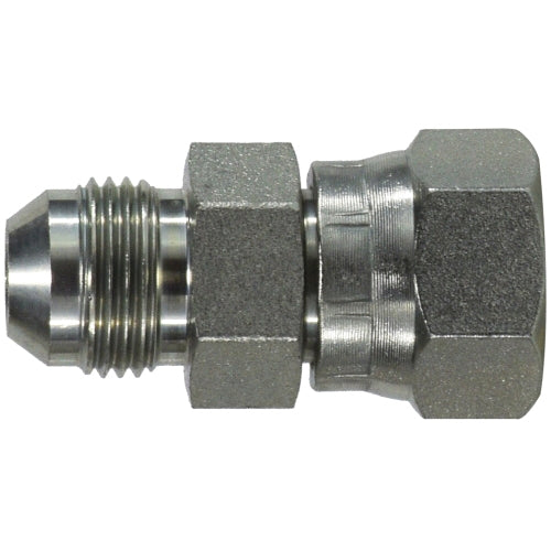 Swivel Adapter, 1-1/4 in Male JIC 37 deg Flared x 1-1/4 in Female ORFS, Steel