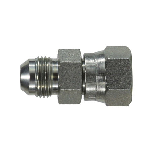 Swivel Adapter, 1/4 in Male JIC 37 deg Flared x 1/4 in Female ORFS, Steel