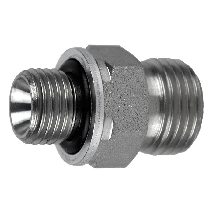 Adapter, 3/8-in Male O-Ring Face Seal x 1/4-in Male BSPP, Steel