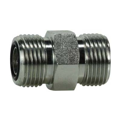 Union Connector, 1-7/16 in Male ORFS x 1-7/16 in Male ORFS, Steel