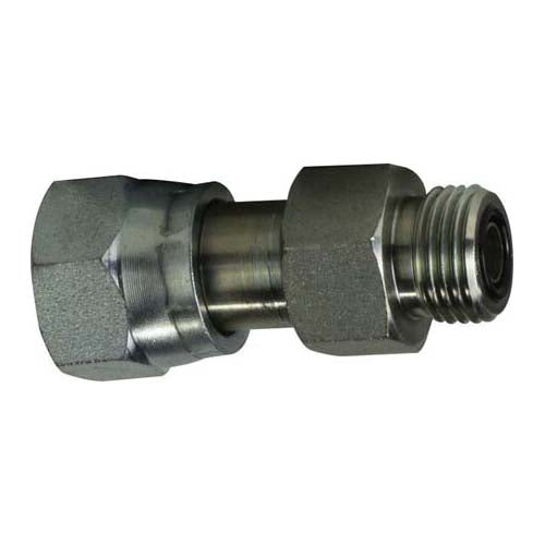 Connector, 1 in Female ORFS x 13/16 in Male ORFS, Steel