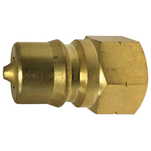 ISO-B Interchange Quick Disconnect Pipe Plug, 1-in Body x 1-in Female NPT, Brass
