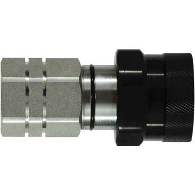 Flat Face Thread Lock Quick Coupler, 1-1/4-in Body x 1-1/4-in Female NPT, Steel