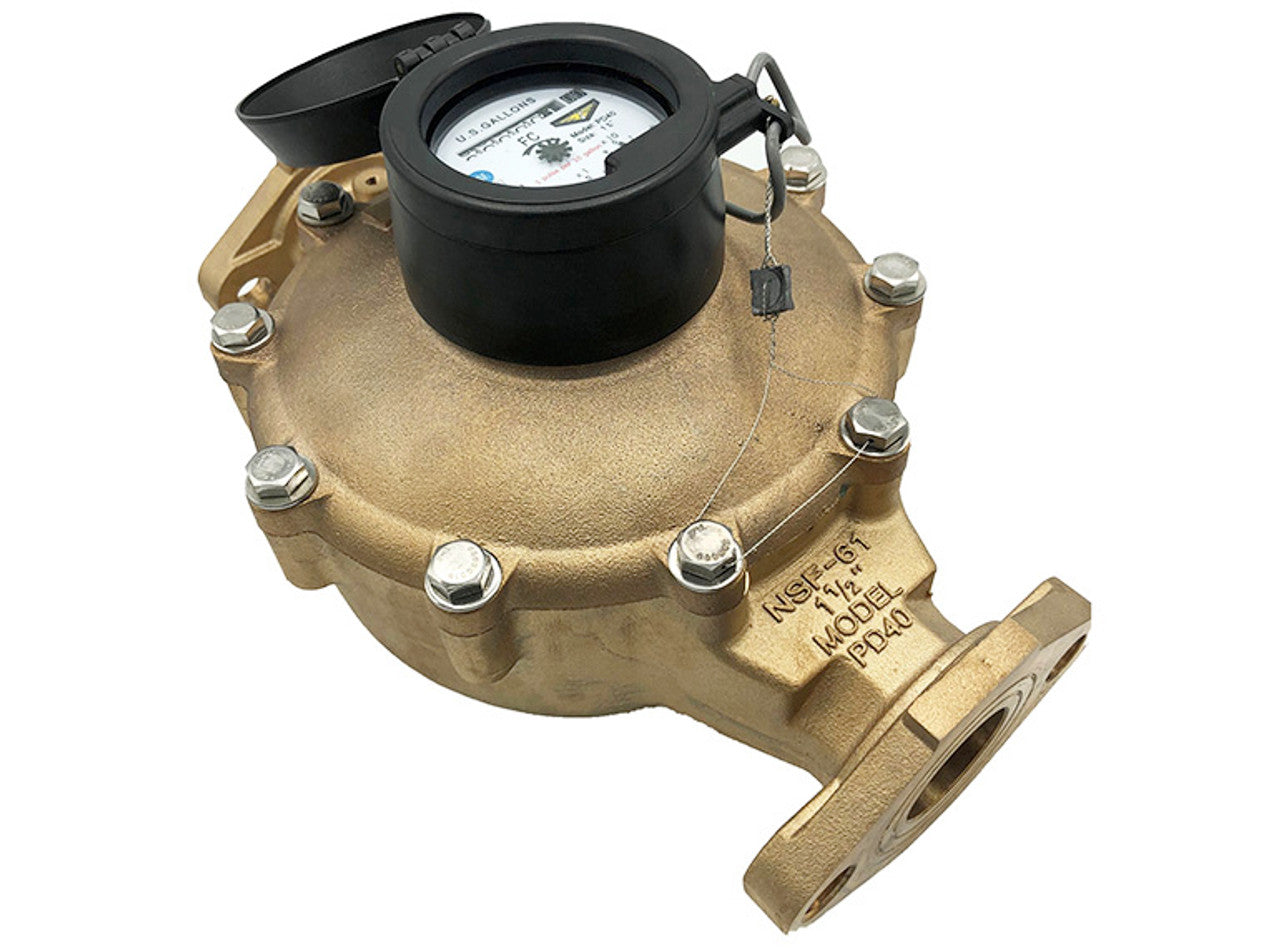 1-1/2" NTEP Approved Positive Displacement Water Meter (Flanged) - Fittings N' Valves