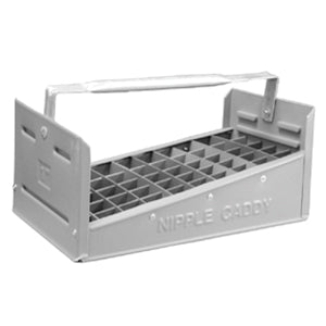 2" 27-Compartment Steel Nipple Caddy Tote Tray