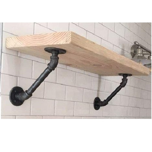 Pipe Wall Shelf Brackets - Hardware ONLY