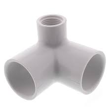 1" x 1/2" PVC Sch. 40 90° Elbow w/ Side Outlet (Socket x FIPT) - Fittings N' Valves