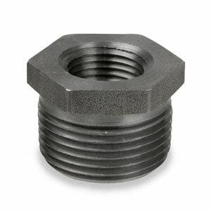 3/8" x 1/4" Black Merchant Steel Hex Bushing