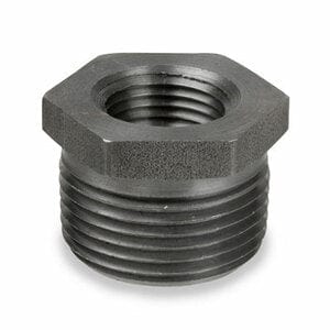 1/2" x 1/8" Black Merchant Steel Hex Bushing