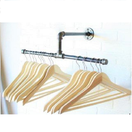 22.5" Urban Industrial Pipe Wall Clothing Rack